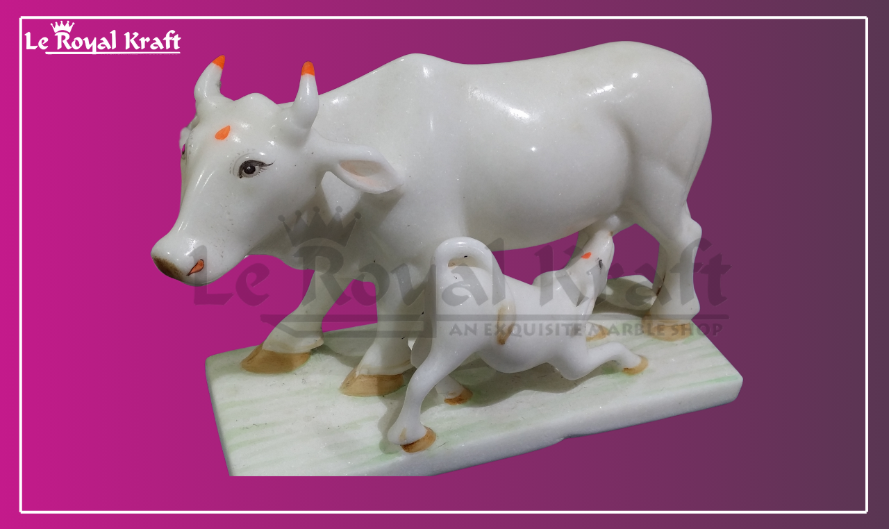 Marble Cow with Calf