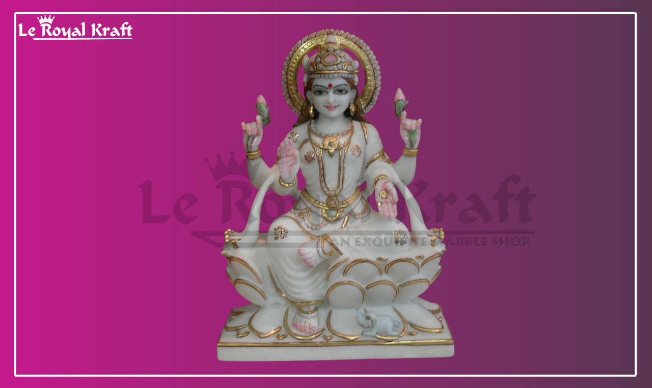 Goddess Lakshmi Marble Statue